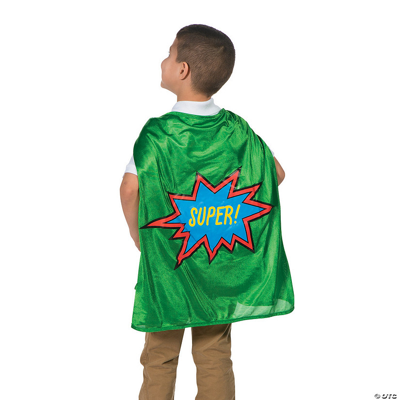 Kids' Green Elementary School Graduation Superhero Cape Image