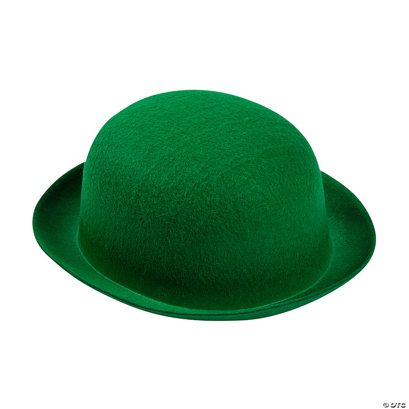 Kids Green Felt Derby Hats - 6 Pc. Image