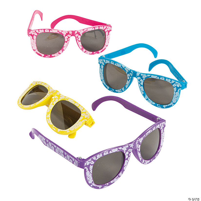Kids&#8217; Hibiscus Sunglasses - 12 Pc. Image