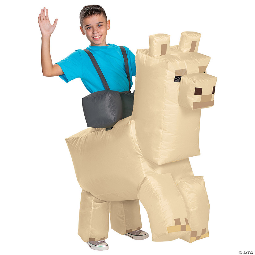 Kids Inflatable Minecraft Llama Ride-On Costume Image