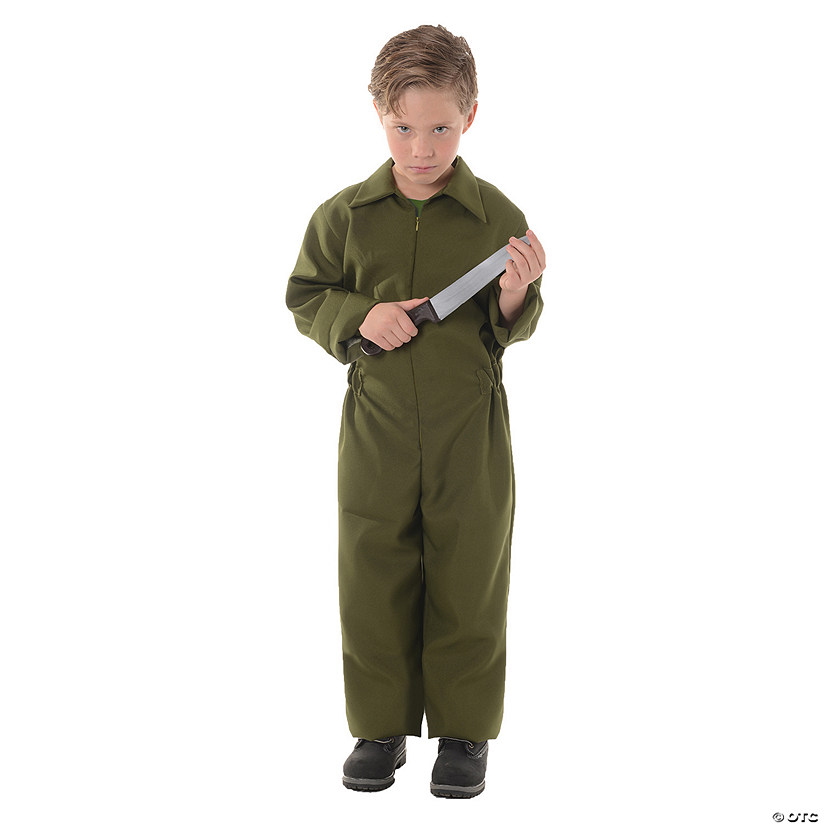 Kids Khaki Horror Jumpsuit Costume 4-6 Image