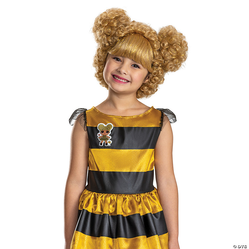 Kids L.O.L Surprise Queen Bee Wig Costume Accessory Image