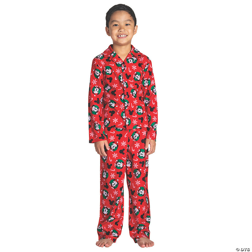 Kids&#8217; Mickey Mouse Festive Christmas Pajamas - Medium Image