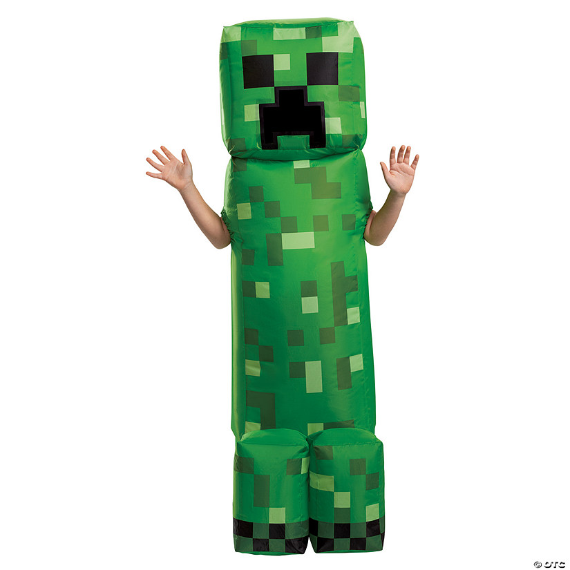 Kids Minecraft Creeper Inflatable Costume Image