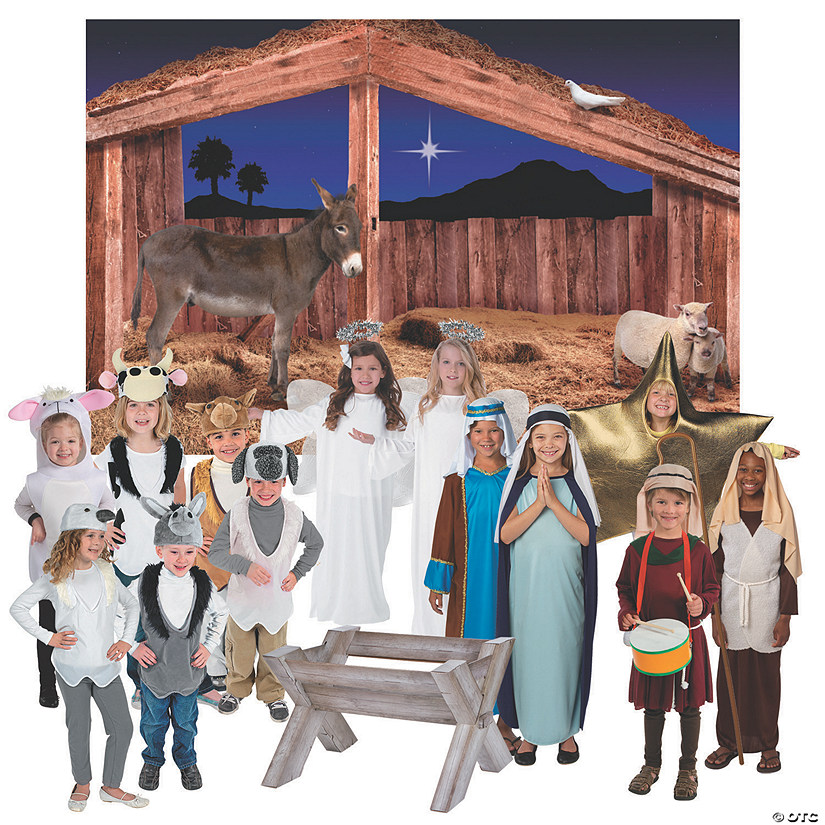 Kids Nativity Pageant Costume, Prop & Scenery Kit - 31 Pc. Image