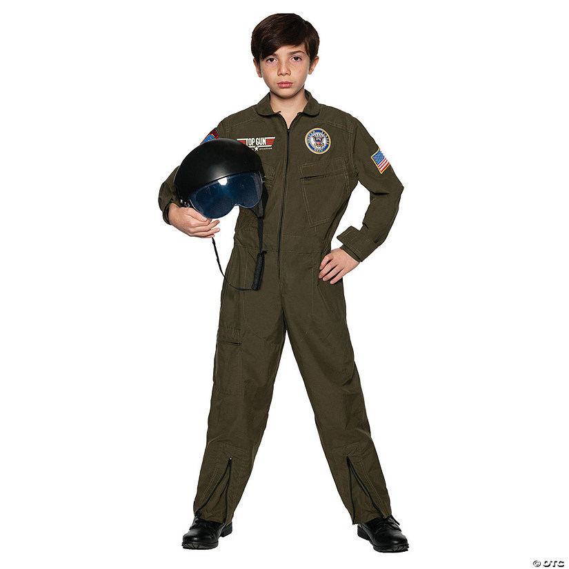 Kids Navy Top Gun Pilot Costume Image