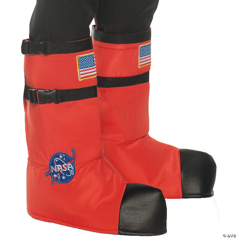 Kids Orange Astronaut Boot Tops Image
