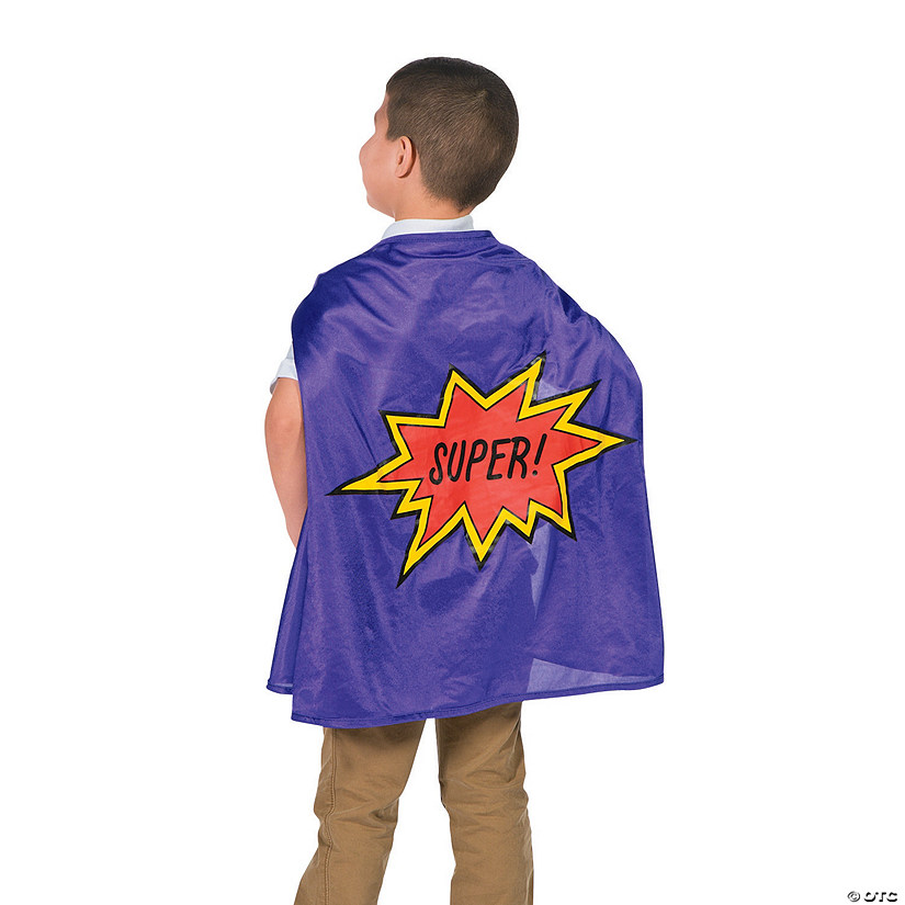 Kids' Purple Elementary School Graduation Superhero Cape Oriental Trading