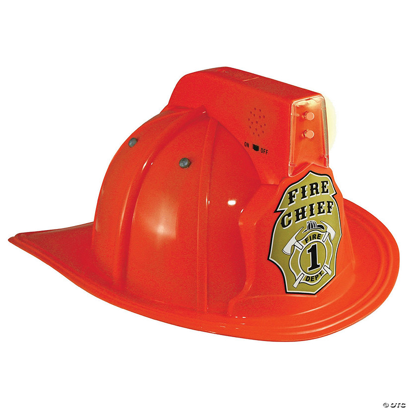 Kids Red Junior Fire Chief Helmet Image