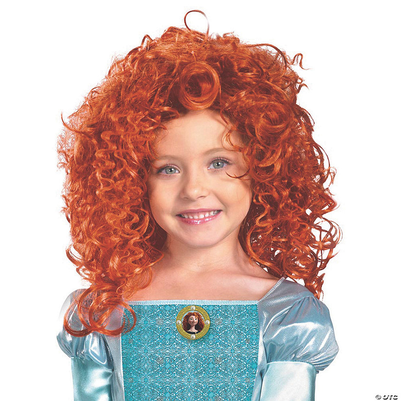 Kids Red Long Curly Wig Image