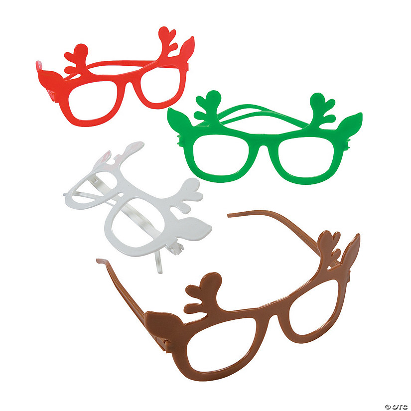 Kids Reindeer Novelty Glasses - 12 Pc. Image