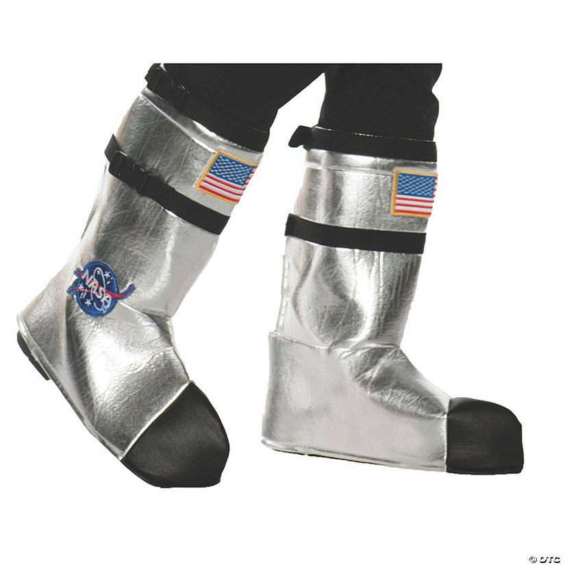 Kids Silver Astronaut Boot Tops Image