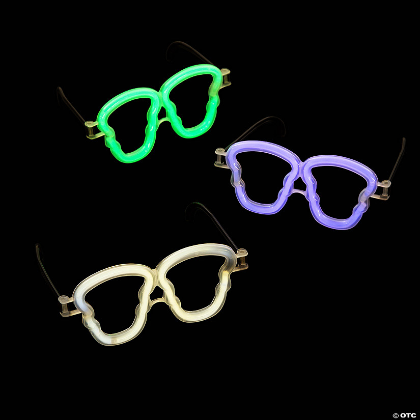 Kids Skull-Shaped Glow Glasses - 12 Pc. Image