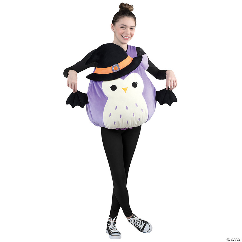 Kids Squishmallows&#8482; Purple Holly the Owl Plush Costume Image