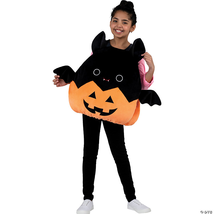 Kids Squishmallows Smiling Emily Bat & Jack-O-Lantern Costume Tunic Image