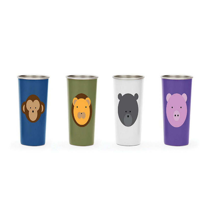 Kids SS Animal Cup S/4 10oz Image