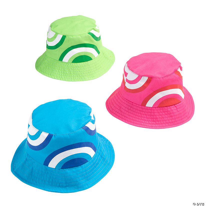 Kids Swirl Two-Tone Bucket Hats - 12 Pc. Image