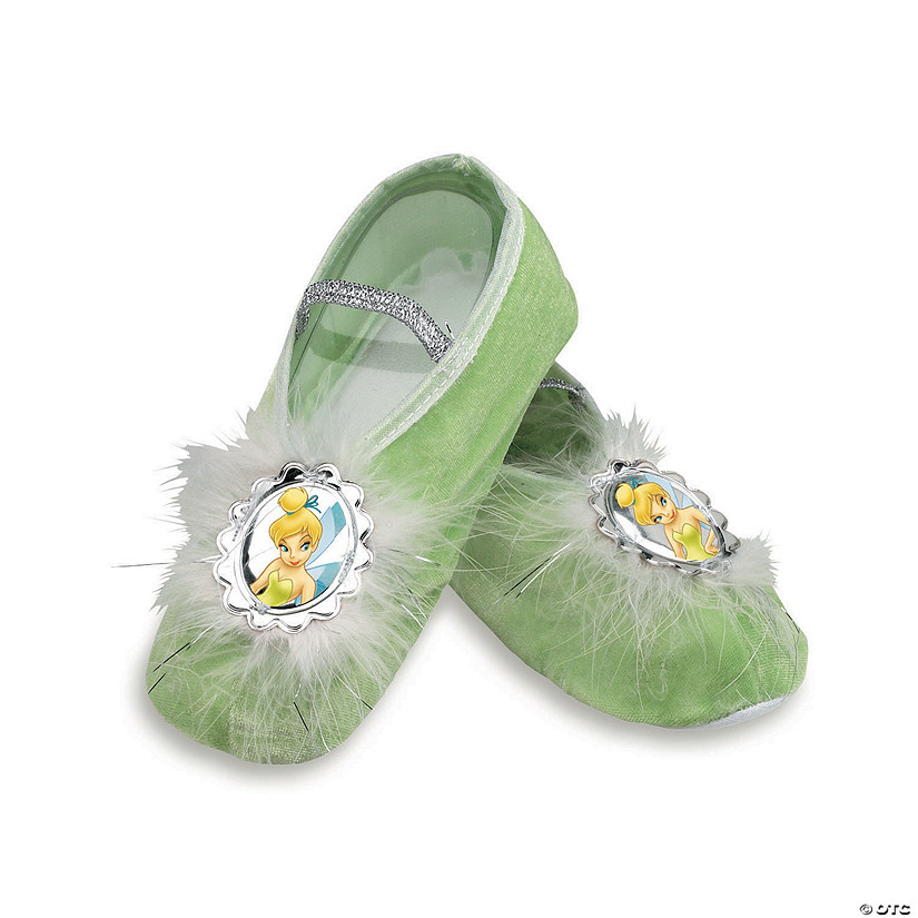 Kids Tinker Bell Green Ballet Slippers Image