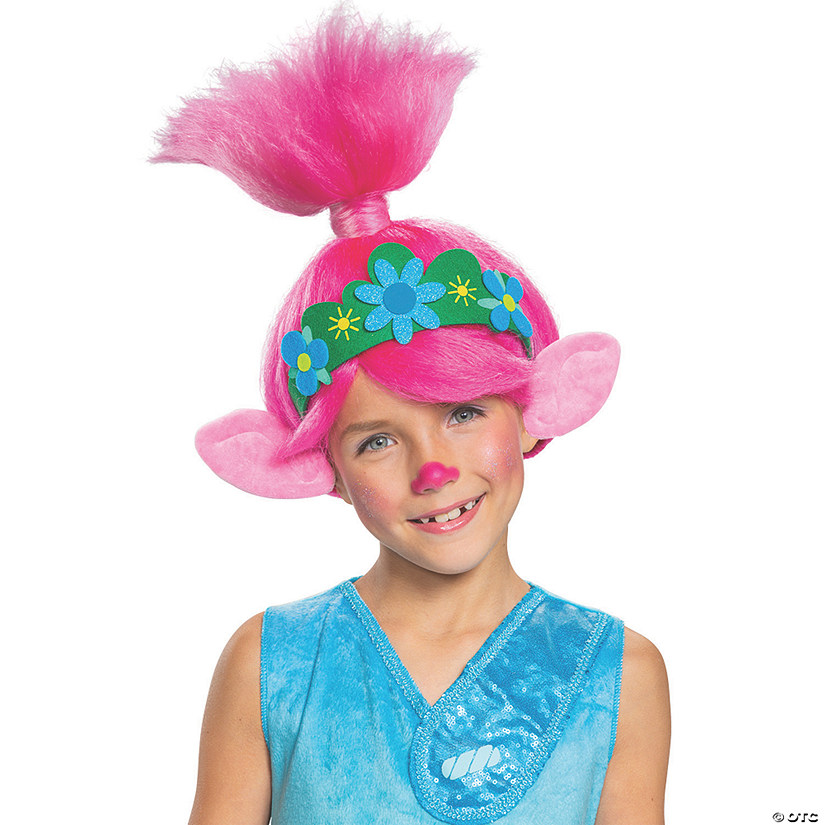 Kids Trolls Movie 2 Queen Poppy Wig