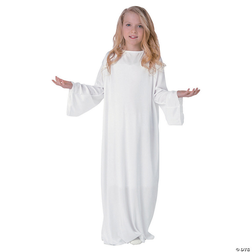 Kids White Polyester Nativity Angel Gown - Large/Extra Large Image