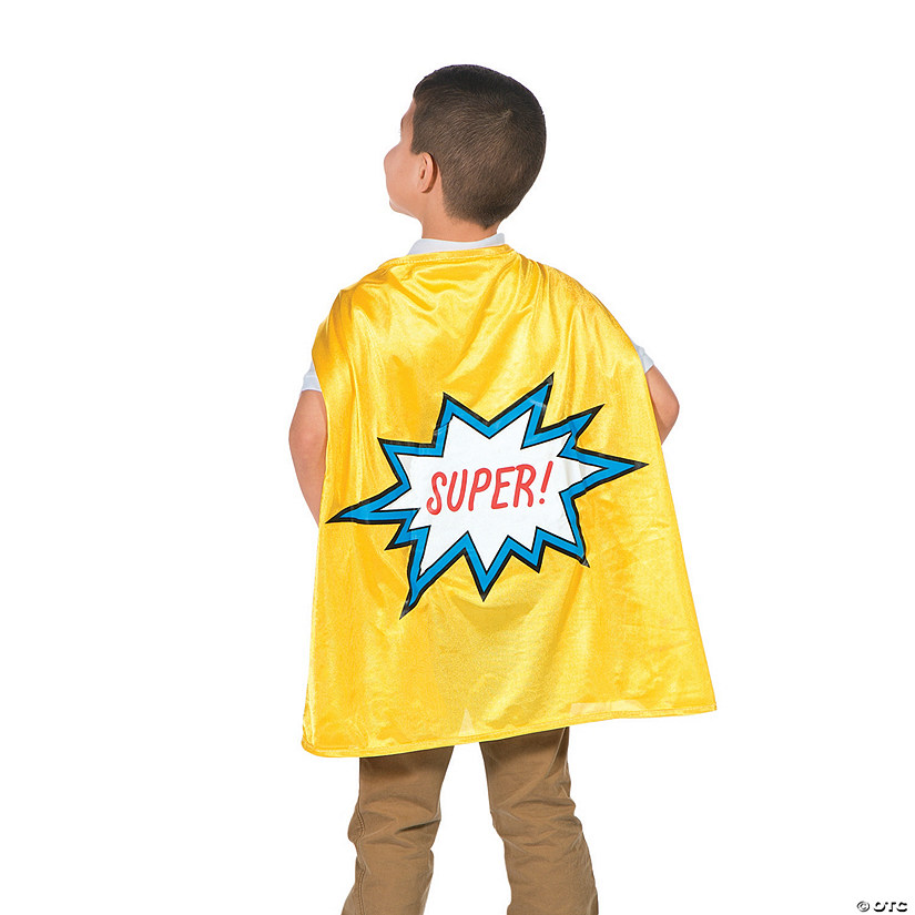 Kids' Yellow Elementary School Graduation Superhero Cape Image