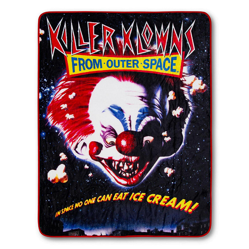 Killer Klowns From Outer Space Original Poster Raschel Throw Blanket Image