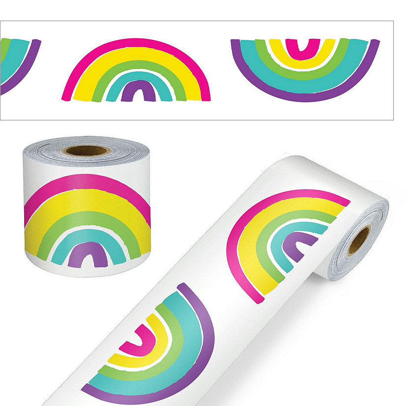 Kind Vibes Rainbows Rolled Straight Bulletin Board Borders Image