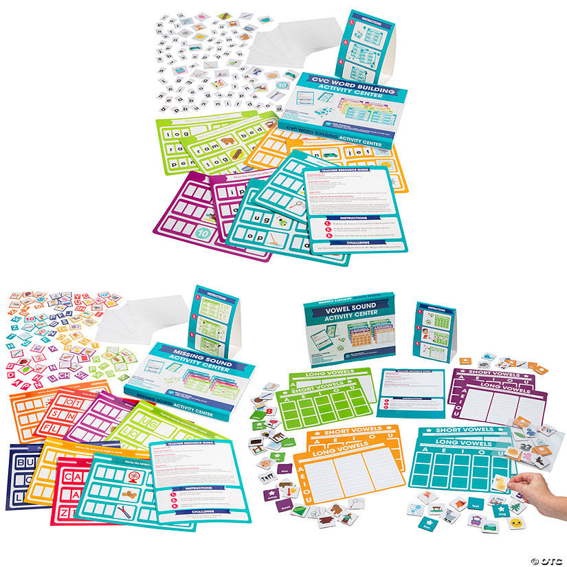 Kindergarten Language Arts Centers Educational Activity Kit Bundle - 60 Pc. Image