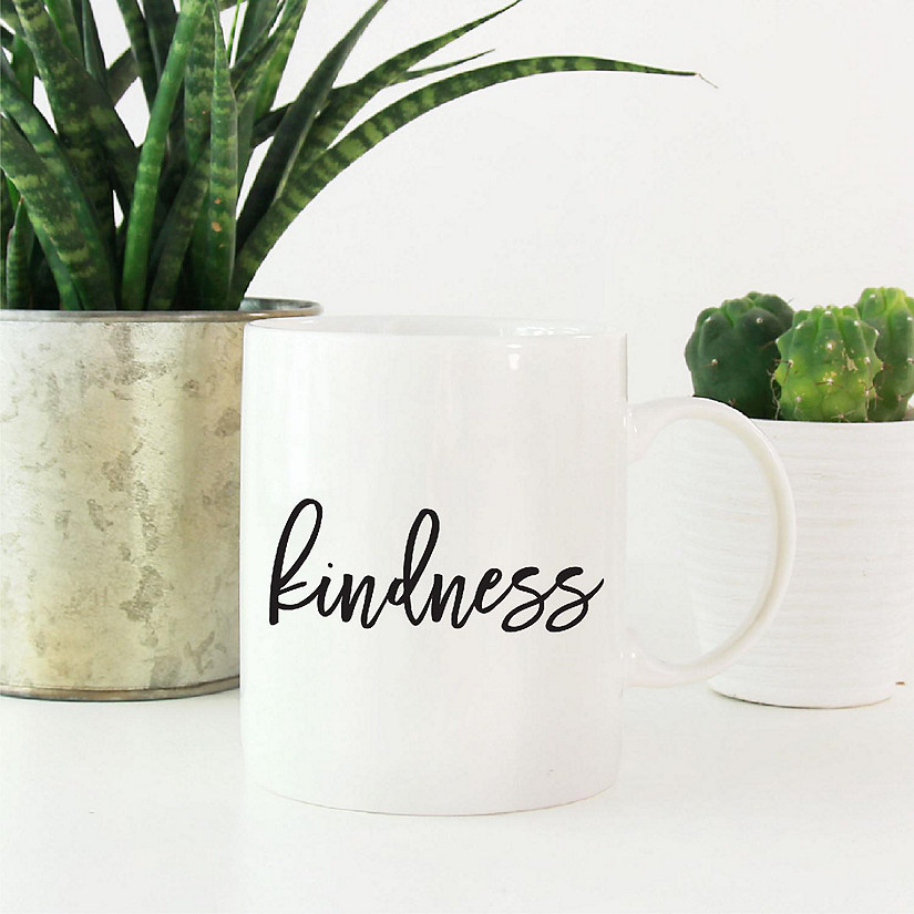 Kindness Black Calligraphy Ceramic Mug Image