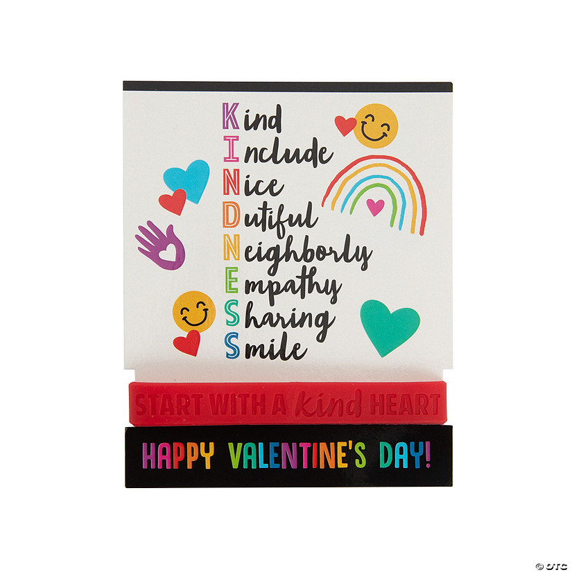 Kindness Bracelet Valentine Exchanges with Card for 24 Image