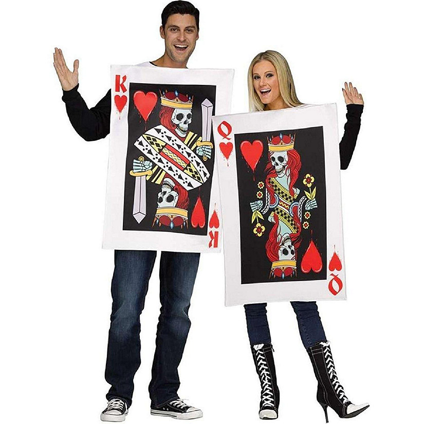 King And Queen Of Hearts Couples Costume Image