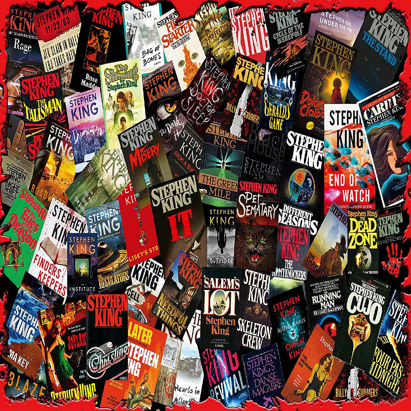King of Horror Collage Stephen King Inspired 1000 Piece Jigsaw Puzzle Image