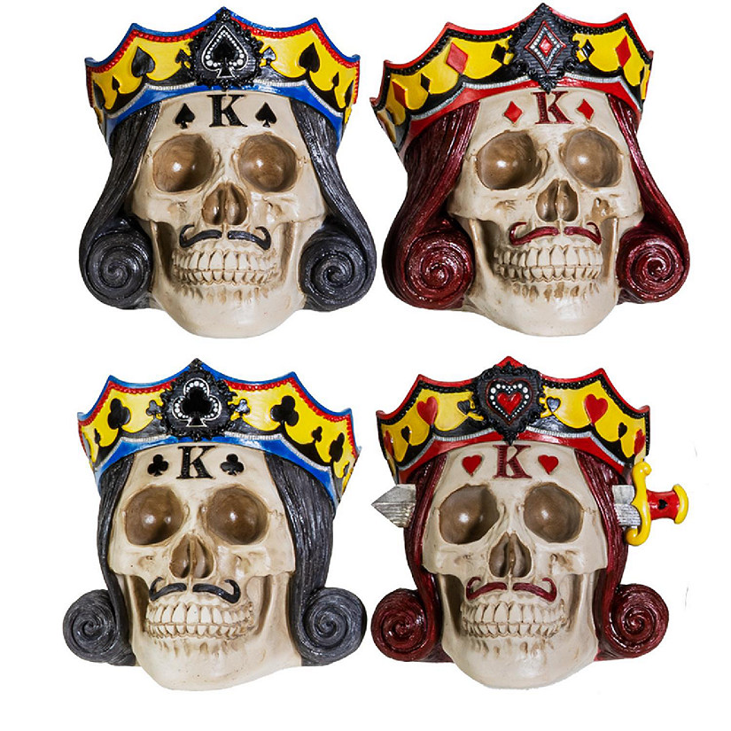 King Suites Skull Figurines 4 Piece Set Image