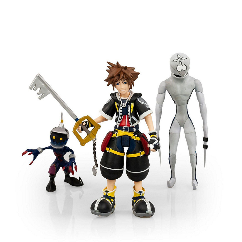Kingdom Hearts 2 Action Figures Collection Set  Includes Sora, Dusk, & Soldier Image