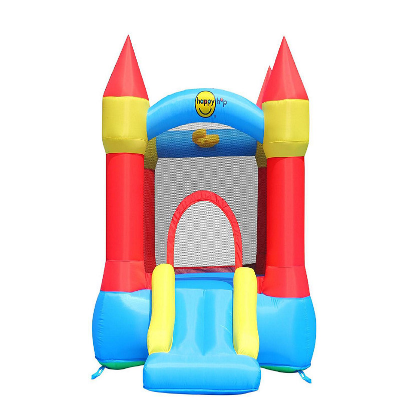 KingToys Happy Hop Bouncy Castle With Slide and Hoop Image