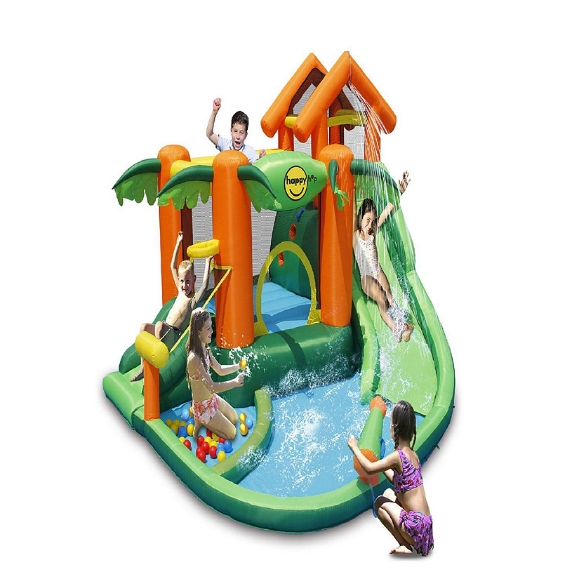 KingToys Happy Hop Tropical Play Centre Bouncy Castle Image