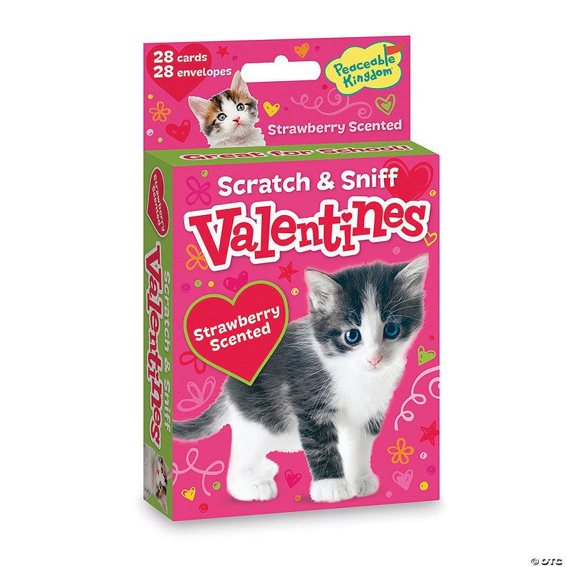 Kitty Scratch & Sniff Valentine's Day Cards - 28 Pc. Image