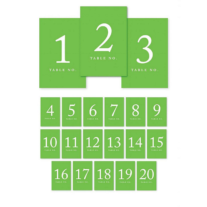 Kiwi Green Perforated Numbers 1 20 Image