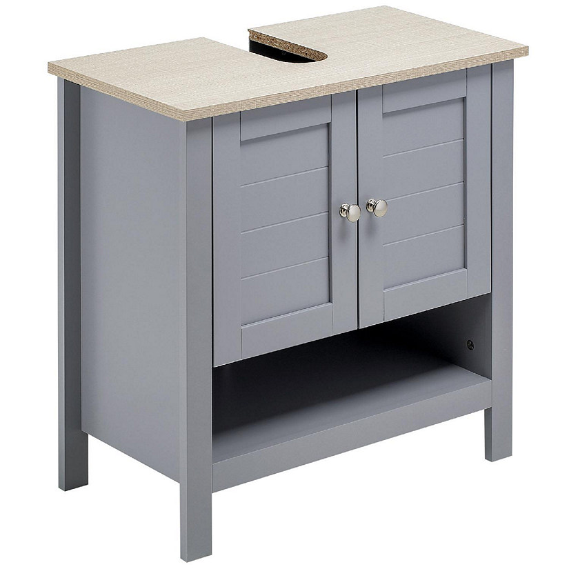 ECACAD Kitchen Sink Cabinet Laundry Sink Cabinet with Lots Storage, 47  FreeStanding Kitchen Sink Cabinet Vanity with Drawers, Shelves & Tilt Out