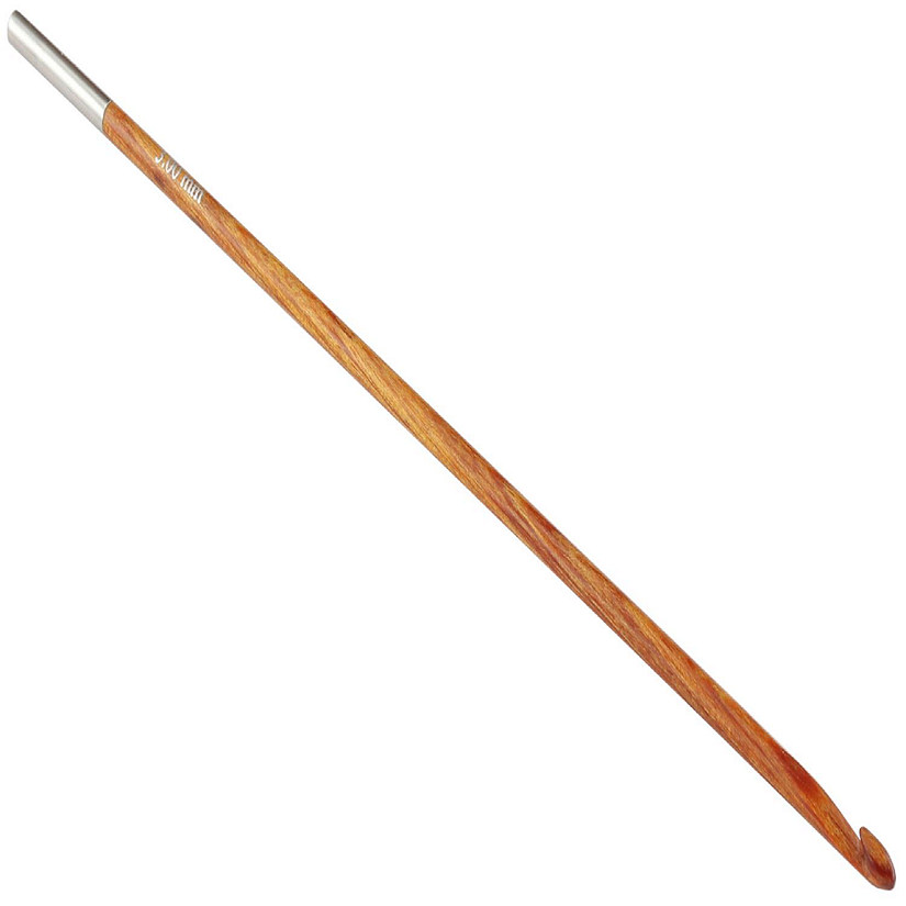KnitPro Ginger Afghan/Tunisian Crochet Hook - US Size N (10mm), Birch Wood - View #5