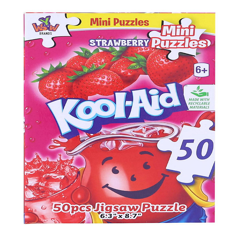 Kool-Aid 50 Piece Mini Jigsaw Puzzle  Strawberry Image