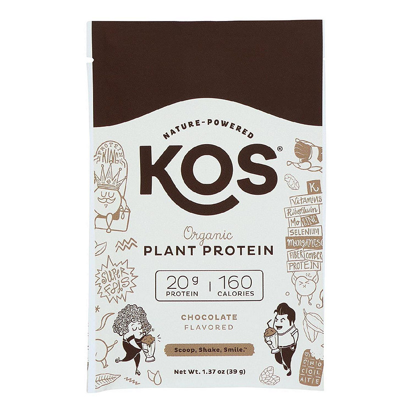 Kos - Protein Powder Chocolate Single - Case of 12-1.37 OZ Image