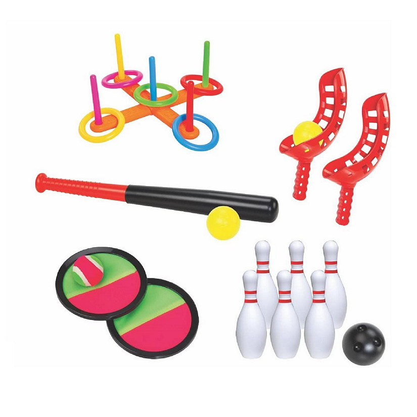 KOVOT 5 Combo Fun Sports Indoor and Outdoor Game Set, Catch and Toss Game Image