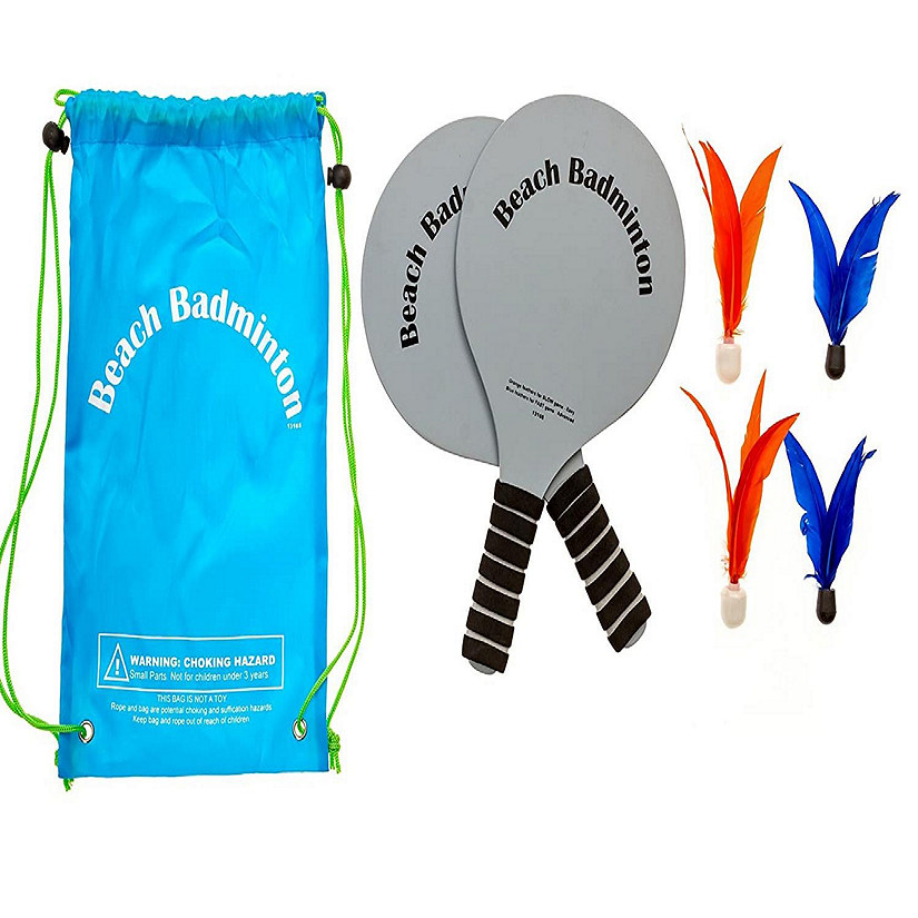 KOVOT Beach Badminton Game with 2 Paddles & 4 Birdies (2 LED and 2 Standard) Image