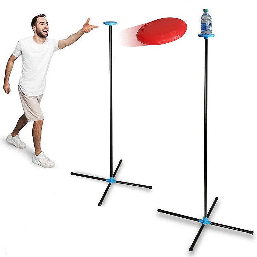 KOVOT Flying Disc Game Set Bottle Knockdown Diskee Toss Game Oriental