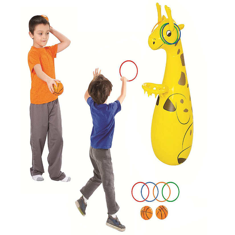 Kovot Inflatable Giraffe Basketball and Ring Toss Game Image