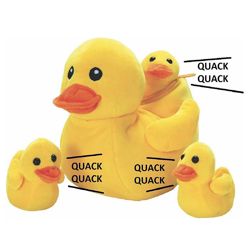 KOVOT Plush Duck Playset Mother Duck & 3 Baby Ducklings Image