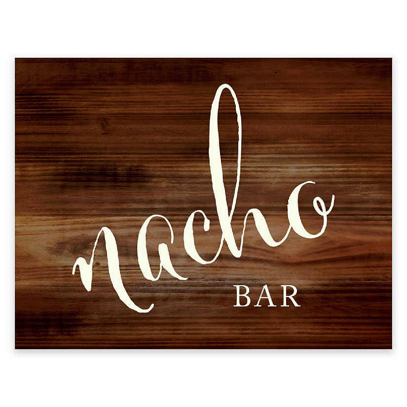 Koyal Wholesale Nacho Bar Rustic Wood Wedding Party Signs Image