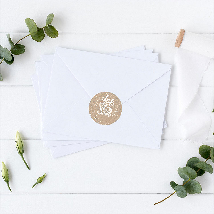 Kraft Brown Christmas To/From Gift Label Image