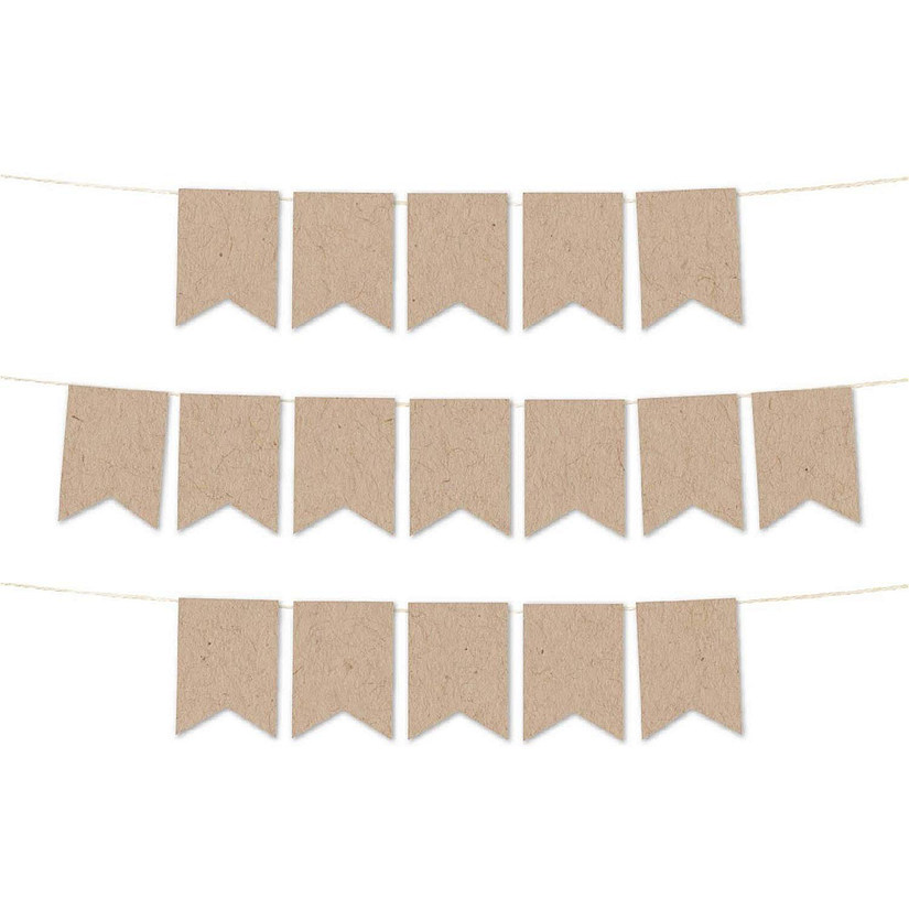 Kraft Brown Pennant Banner Image